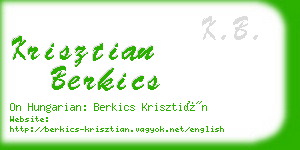 krisztian berkics business card